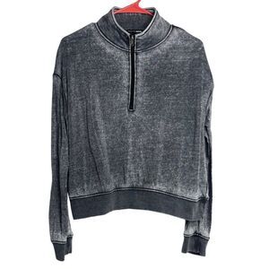 Fashion Nova Acid Wash Pullover Sweatshirt Grey Size Large